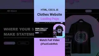 Create Cloth Selling Website Using HTML & CSS | Fast Code