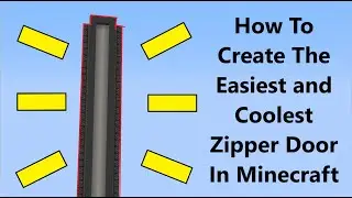 How To Build a Zipper Door For Minecraft Java (Super Easy Cool Design) ~ Snail Subscriber