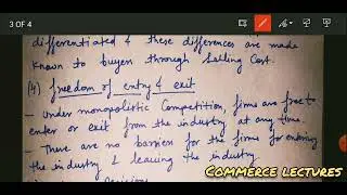 monopolistic competition (meaning and features) || class 11 microeconomics notes
