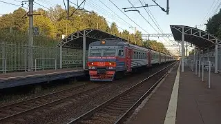 Именной электропоезд ЭТ2М-118 сообщением "Москва Ленинградский вокзал - Тверь"