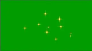 Star blinking effect green screen background video | Green screen star lighting effects