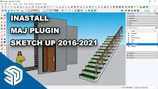 SketchUp 2021 | How to install Maj Plugin Beam Column Door Rail Stair Wall Window