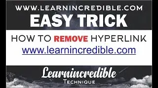 how to remove hyperlink on any design in Coreldraw tutorial