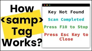 Samp tag in HTML | Master When and How to Use the HTML Samp Tag Properly