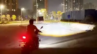 How Bright! How Wide Vision for LX5 Auxiliary LED Fog Driving Lights Dual Colors on Motorcycle Bikes