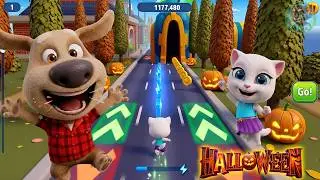 Talking Tom Gold Run Halloween Update🎃 ┃ Talking Ben vs Neon Gameplay
