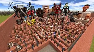 SKIBIDI TOILET IN BIG MAZE IN THE GARRY'S MOD part 2