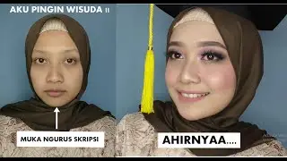 TUTORIAL MAKEUP WISUDA SMOKEY EYES || MAKEUP WISUDA AWET DENGAN PRODUK MURAH