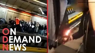 The Moment Iranian Forces OPEN FIRE at Tehran Metro Station