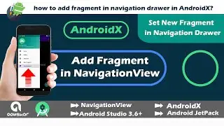 Add Fragment in Navigation Drawer in AndroidX studio | Android Studio 3.6+ | NavigationView | 2020