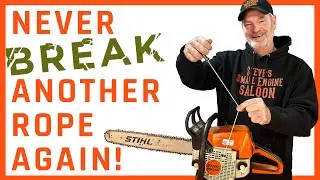 How To Install UNBREAKABLE Diamond Cord Starter Rope in Your Chainsaw!