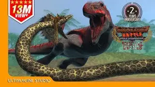 Titanoboa VS T-Rex : Dinosaurs Battle Special 