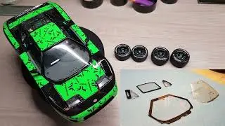 Car Windows & Wheels - Restore & Rebuild Bugatti EB110 1:18 part.6