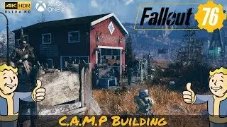 Fallout 76 - First Attempt CAMP/Settlement Building Gameplay (Uncut)