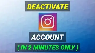 Instagram Deactivate Kaise Kare | How To Deactivate Instagram Account | Deactivate Instagram Account