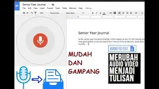 MERUBAH SUARA VIDEO MENJADI TEKS TANPA MENGETIK MANUAL  MENGGUNAKAN VOICE TYPING GOOGLE DOC