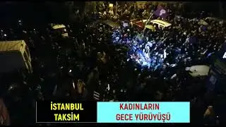 Taksim..Gece Yürüyüşü.Kadınlar polis barikatlarıni aşmaya çalışıyor..8 MART 2022