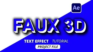 Fake 3D Text in After Effects Tutorial 2024