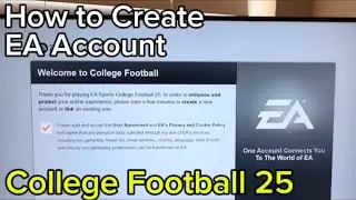 EA Sports College Football 25: How to create an EA account/first reaction (Easy Tutorial!) (2024)