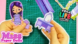 DIY PAPER QUIET BOOK Toca Boca /Furniture Paper Dollhouse Encanto Disney Isabela / Miss Paper Dolls
