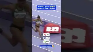 QUAL O ÂNGULO PARA ALCANCE MÁXIMO NESSE SALTO?🤸‍♀️🥇 #SHORTS