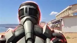 Nano Muscle Suit walk on the beach