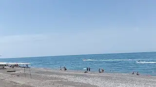 Абхазия, Старая Гагра,пляж,сегодня 14 июня
