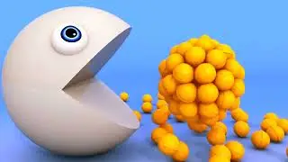 Learn Colors With PACMAN and 3D Lollipop for Kid Children