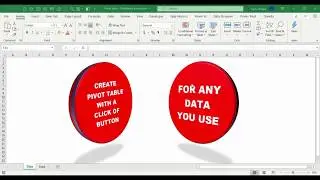 Pivot Table with Macro - Create Pivot Table with Single Click