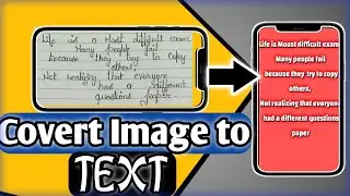 How to convert  handwritten picture to text || Techzaad