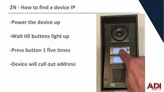How to Find a Device IP Address- 2N Intercom Tutorial