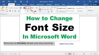 How to Change Font Size in Microsoft Word