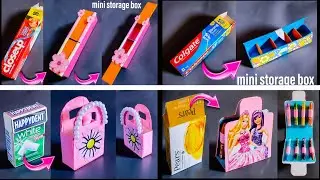 4 Different DIY crafts from Waste material | toothpaste box reuse crafts | best out of waste crafts