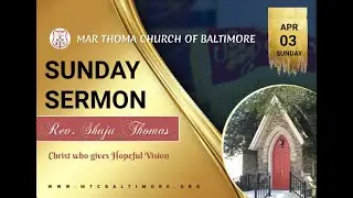 MTCB Sunday Worship Sermon - April 03, 2022