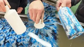 Factory assembly line water transfer printing, all kinds of patterns are available!#craft #printing