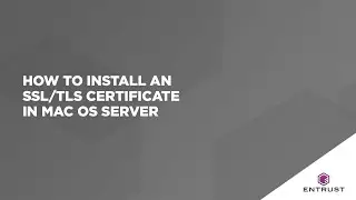 How To Install an SSL/TLS Certificate in MAC OS Server