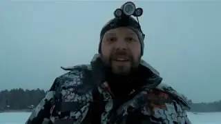 ЗИМНЯЯ РЫБАЛКА с Андрюхой. Ловля щуки на жерлицы. Она заставила  НАС ПОБЕГАТЬ!