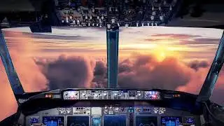 Airplane  _ Piolet Cabin Stock footage video _Flying Sky Line