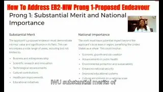 How to Address Prong 1 of EB2 NIW  -Your Proposed Endeavor