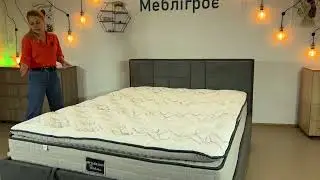 Двоспальне ліжко "Квадро" тм Мамо Меблі з підйомним механізмом, спальне місце 1600мм