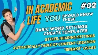 Academic Courses  #02 Basic Word Settings | Report HW, Article Template | Automatic Content | Breaks