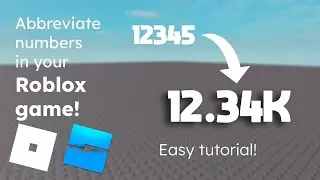 How To ABBREVIATE NUMBERS In Roblox!