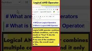 7 - Logical AND Operator | Logical Operators | Python Coding