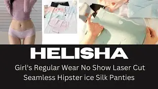 HELISHA® Women's & Girl's Regular Wear No Show Laser Cut Seamless Hipster ice Silk Panties.
