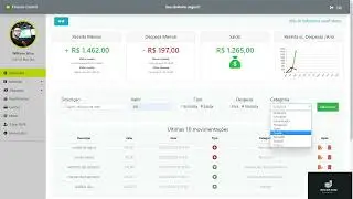 Finance Control (HTML, CSS, Bootstrap, JS, PHP, MYSQL)
