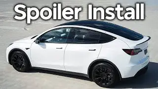 Installing a Spoiler on a Ceramic Coated car | Tesla Model Y Spoiler Install (EVBase)