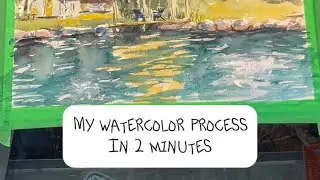 Watercolor Process in JUST 2 MINUTES (roughly)
