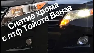 Снятие хрома с пластика ПТФ Тойота Венза