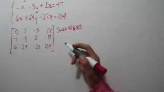 Examples of Solving Systems of Linear Equations Using Matrices