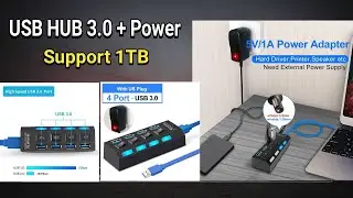 Usb Hub 3.0 + Power Support 1TB - Unboxing